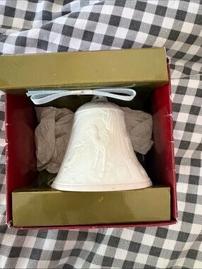 Lladro White Porcelain Holiday Bell